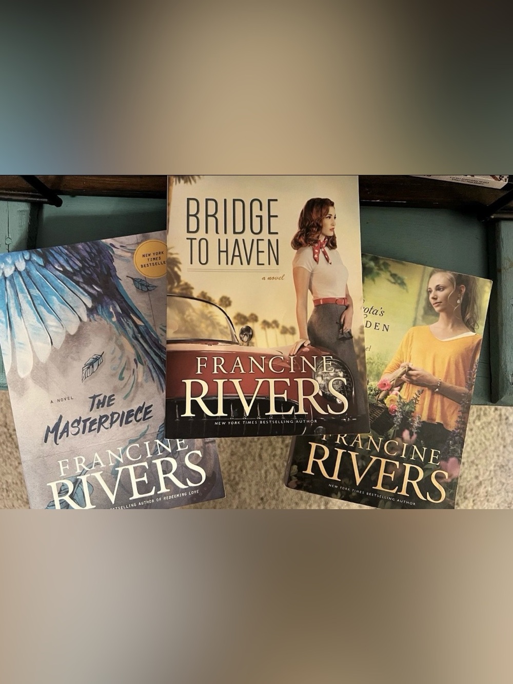 Francine Rivers Books-Set of 3, Bridge to Haven, The Masterpiece, Leota’s Garden
